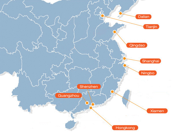 Карты портов Китая